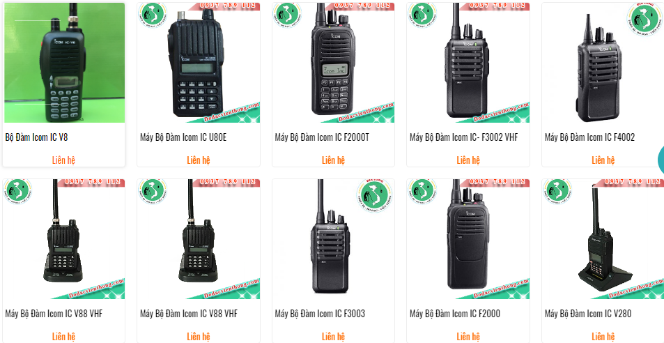 Giá máy bộ đàm Icom các model được nhiều khách hàng lựa chọn